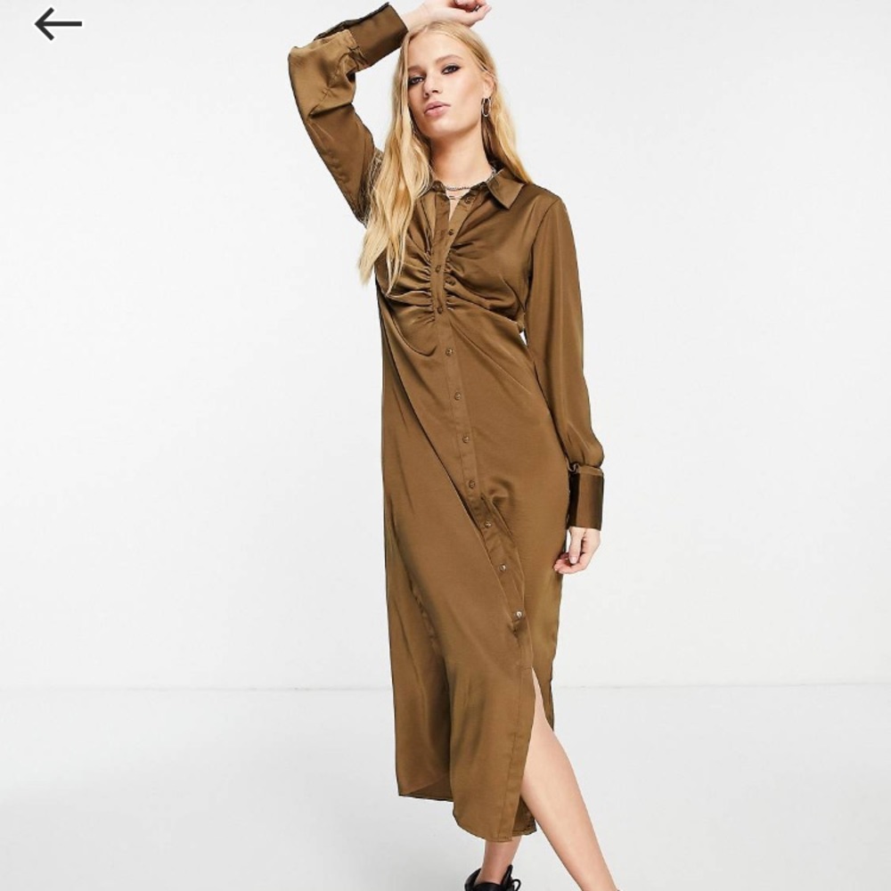 Satin midi dress